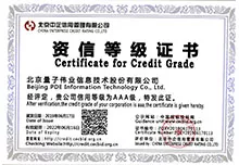 AAA资信登记证书